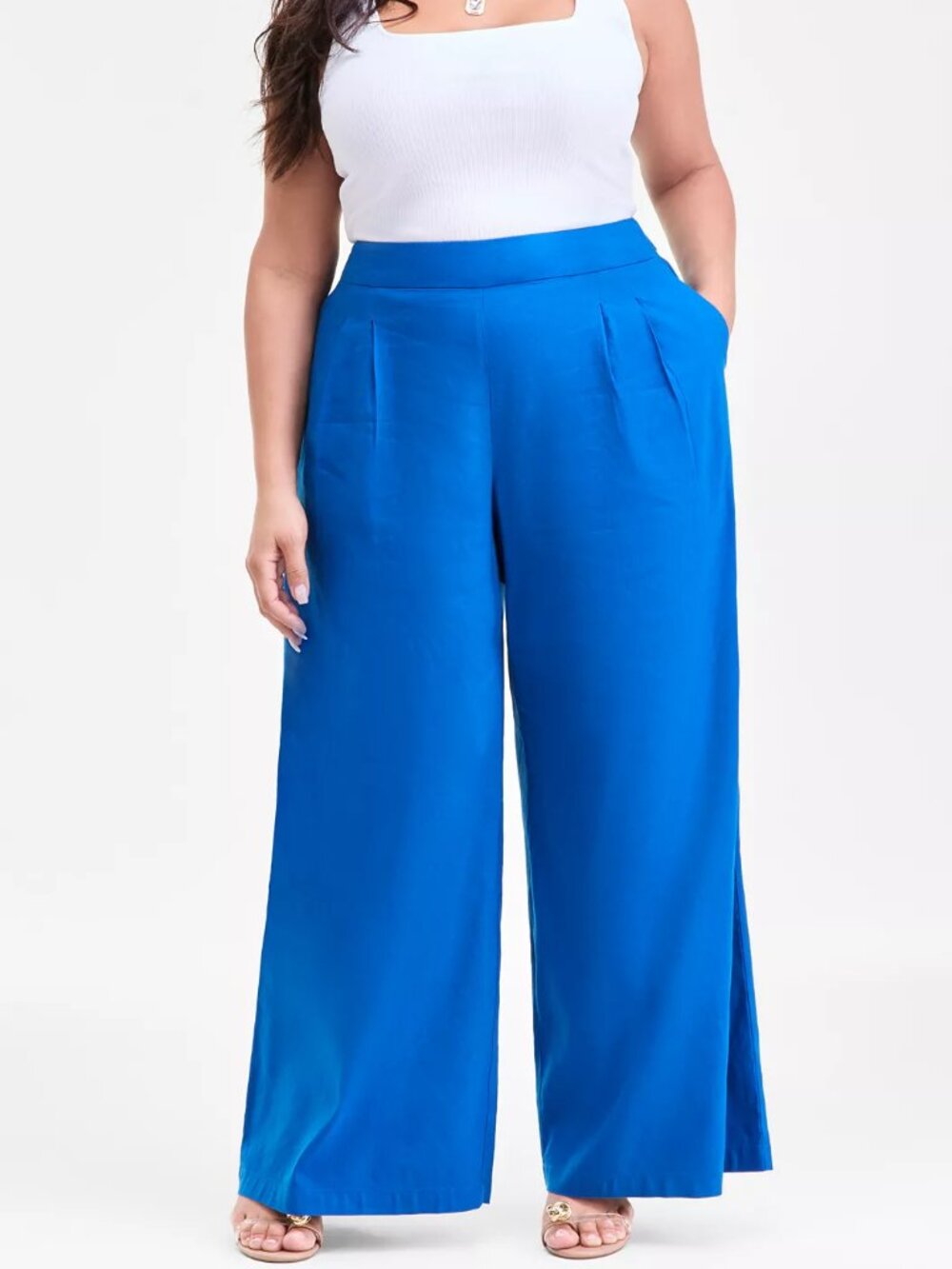 INC Linen Blend Wide Leg Pants